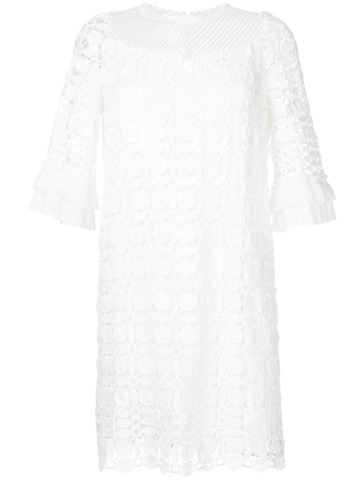 Aula Mesh Lace Detail Dress - White