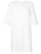 Aula Mesh Lace Detail Dress - White