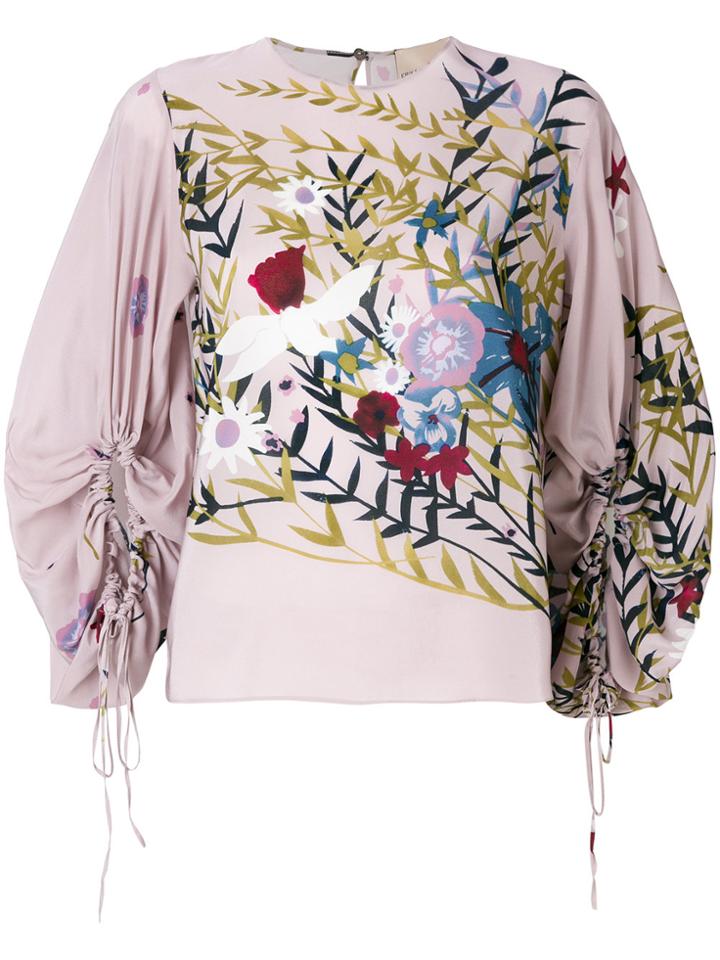 Erika Cavallini Floral Print Blouse - Pink & Purple