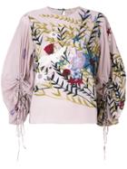 Erika Cavallini Floral Print Blouse - Pink & Purple