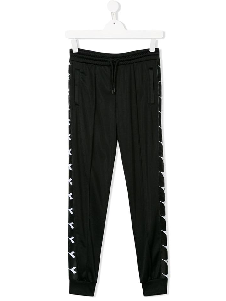 Diadora Junior Logo Slim-fit Trousers - Black