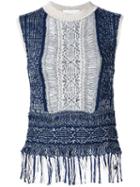 Mame Frayed Knit Tank Top