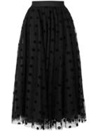 P.a.r.o.s.h. Frill Embroidered Skirt - Black