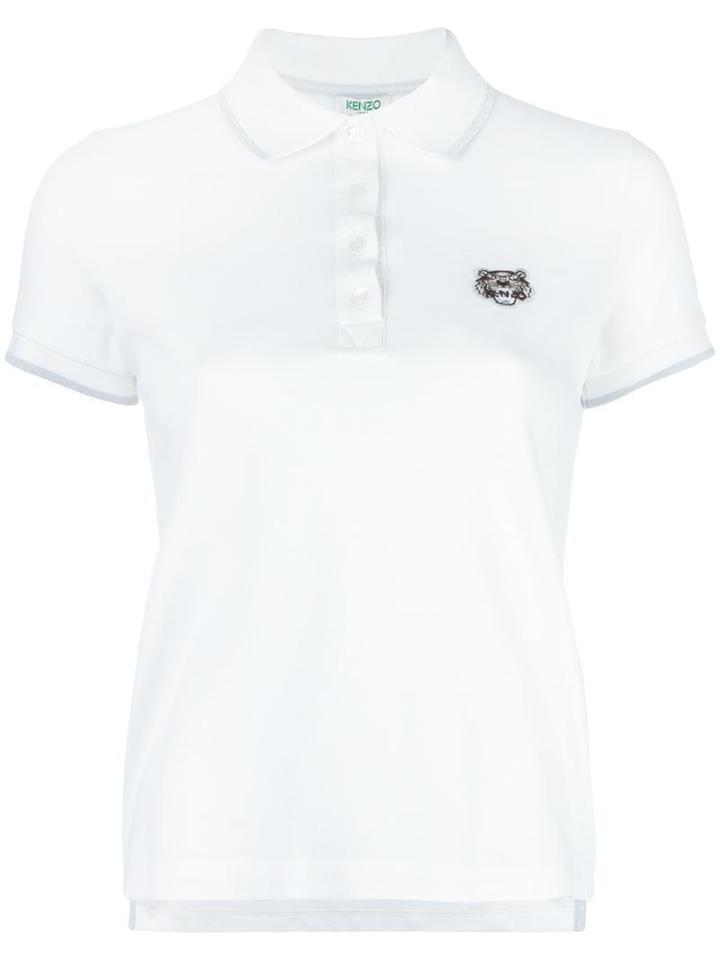 Kenzo Mini Tiger Polo Shirt, Women's, Size: Small, White, Cotton