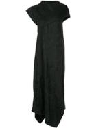 Comme Des Garçons Vintage Asymmetric Floral Patterned Dress - Black