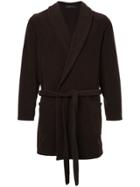 Harris Wharf London V-neck Tie Waist Coat - Brown