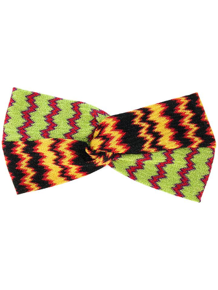 Missoni Zig-zag Knitted Hairband - Black