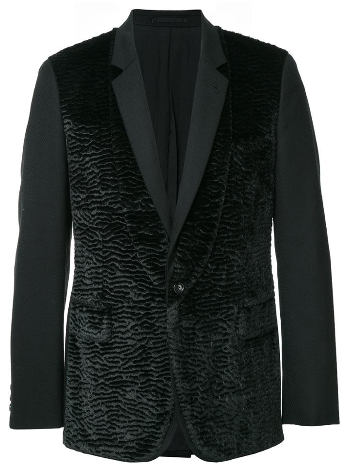 Comme Des Garçons Vintage Faux Fur Astrakhan Jacket - Black