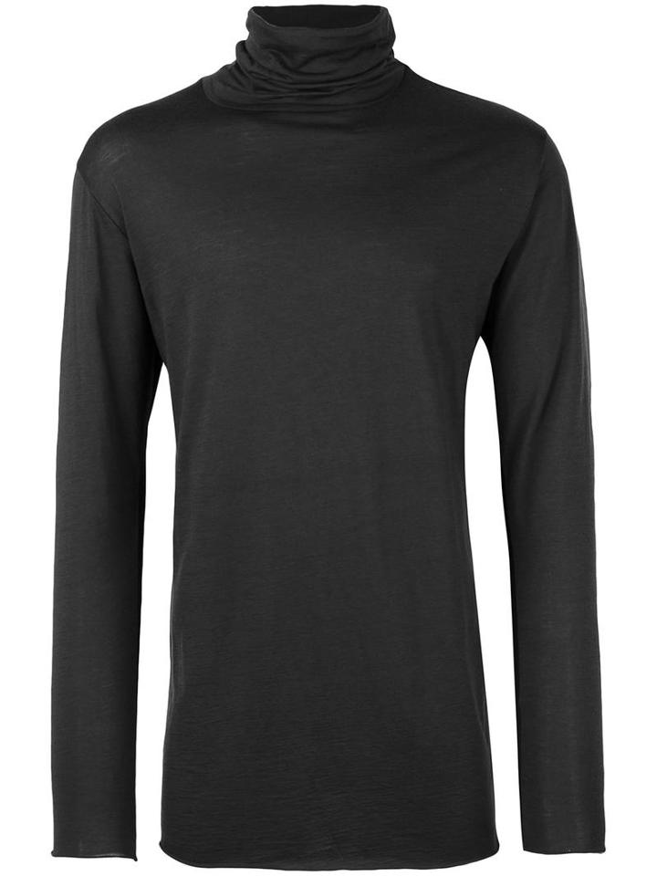 Ann Demeulemeester Turtle Neck Jumper, Men's, Size: Large, Grey, Wool
