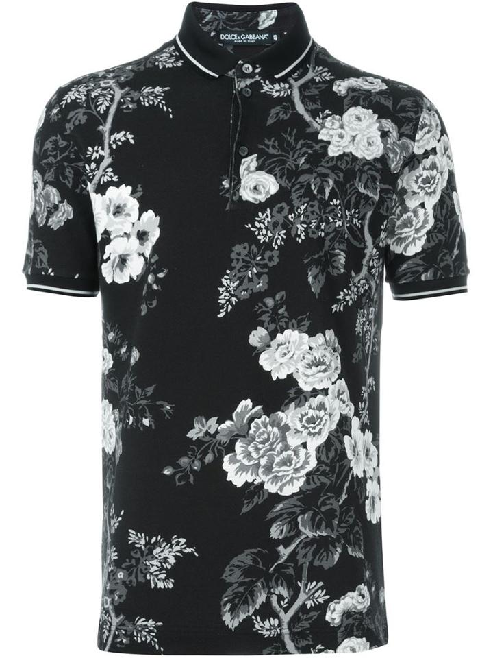 Dolce & Gabbana Floral Print Polo Shirt