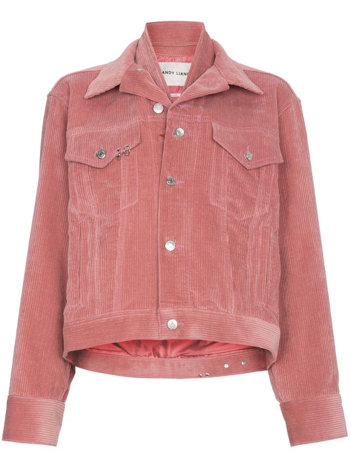 Sandy Liang Pink Corduroy Jacket - Pink & Purple