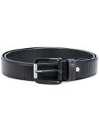 Armani Jeans - Ribbed Belt - Men - Leather - One Size, Black, Leather