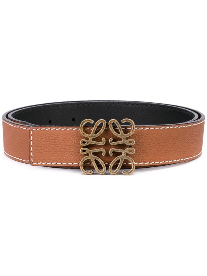 Loewe Monogram Buckle Belt - Brown
