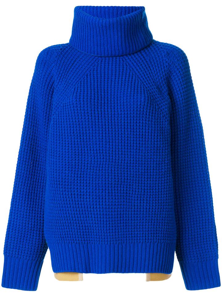 Sacai - Classic Knitted Sweater - Women - Wool - 2, Blue, Wool