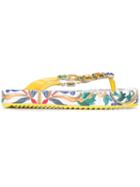 Dolce & Gabbana Majolica Print Embellished Flip-flops