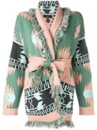 Alanui Knit Printed Robe Cardigan - Green