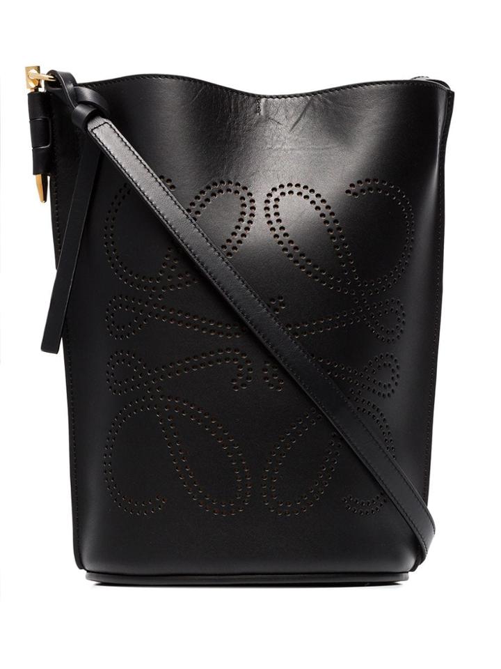 Loewe Gate Anagram Bucket Bag - Black