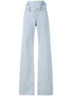 Y / Project - High-waisted Oversized Jeans - Women - Cotton - L, Women's, Blue, Cotton