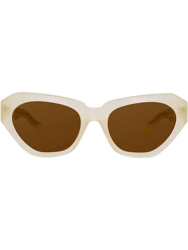 Linda Farrow Dries Van Noten Cat Eye Sunglasses - Neutrals