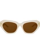 Linda Farrow Dries Van Noten Cat Eye Sunglasses - Neutrals