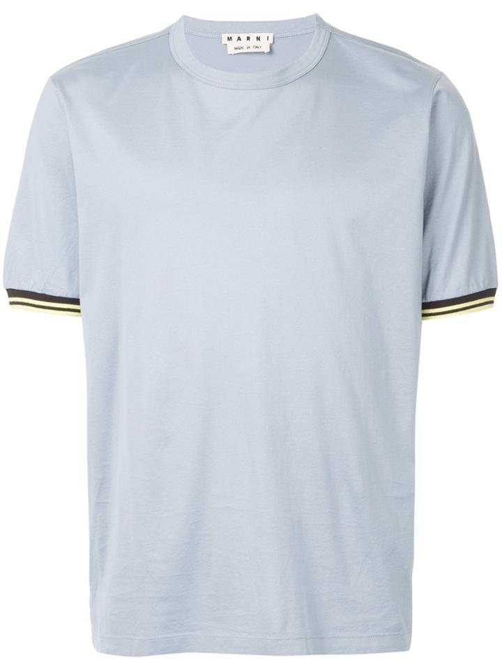 Marni Stripe Detail T-shirt - Blue