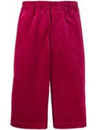 Comme Des Garçons Shirt Ribbed Knee-length Shorts - Pink