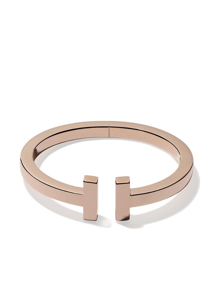 Tiffany & Co 18kt Rose Gold Tiffany T Square Cuff - Metallic