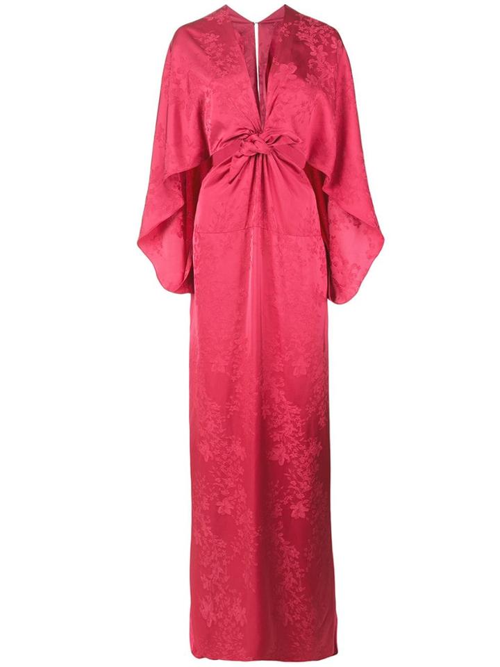 Rosie Assoulin Floral Long Cocktail Dress - Red