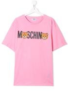 Moschino Kids Teen Bear Logo T-shirt - Pink