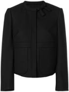 Red Valentino Cropped Bow Detail Jacket - Black