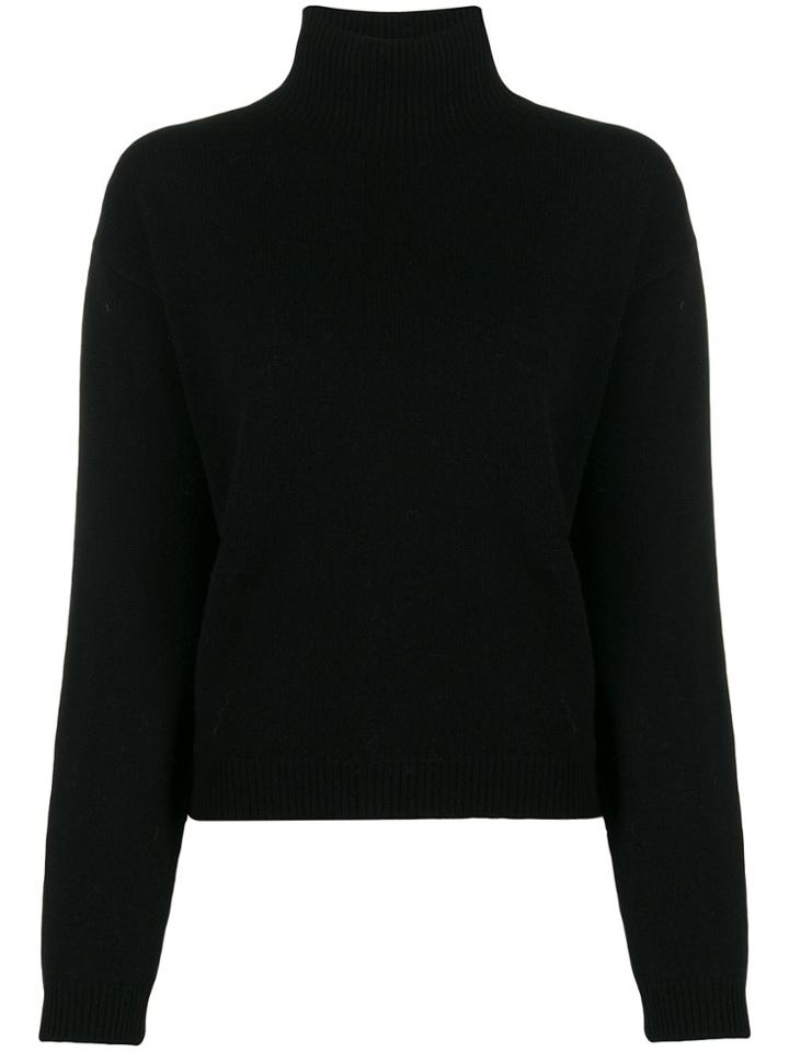 Majestic Filatures Soft Knit Turtleneck Jumper - Black