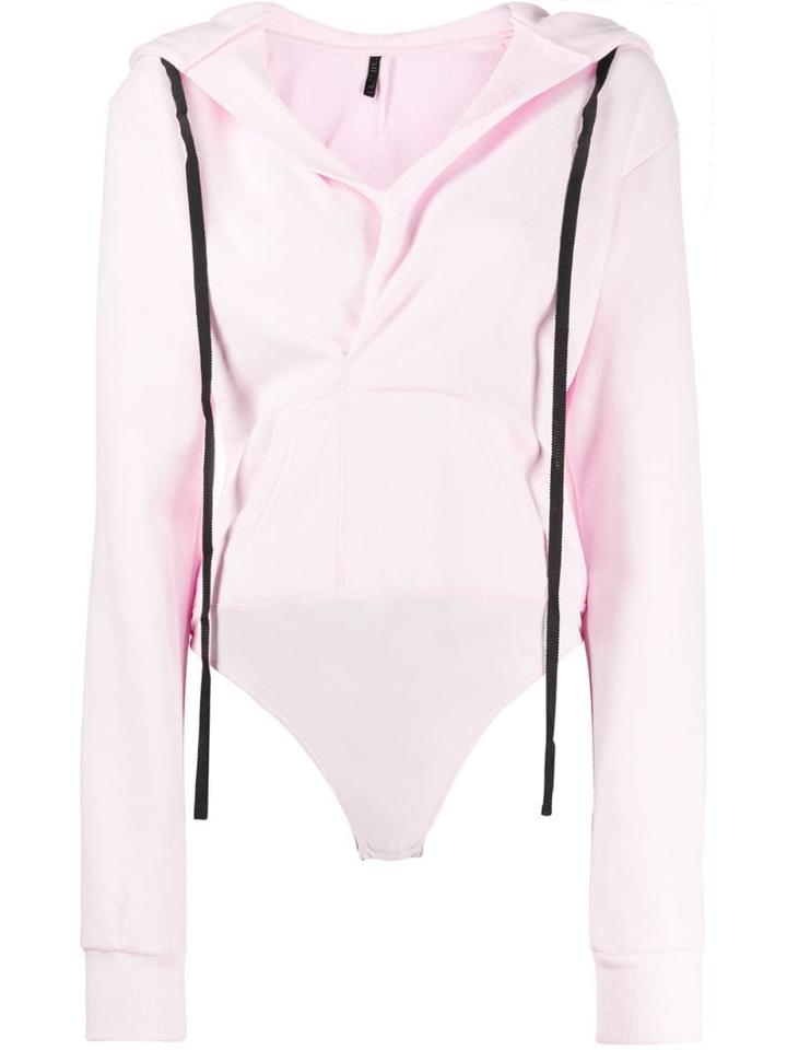 Unravel Project Hoodie Bodysuit - Pink