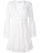 Iro Wrap Front Dress, Women's, Size: 38, White, Cotton/polyamide/spandex/elastane