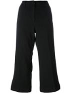 Barba Flared Cropped Trousers, Women's, Size: 46, Black, Cotton/spandex/elastane