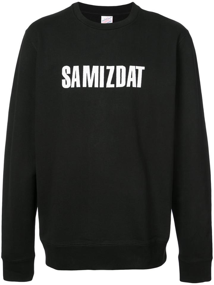 Yang Li Slogan Crew Neck Sweatshirt - Black