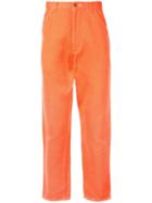 Comme Des Garçons Pre-owned Cropped Waffle Trousers - Orange