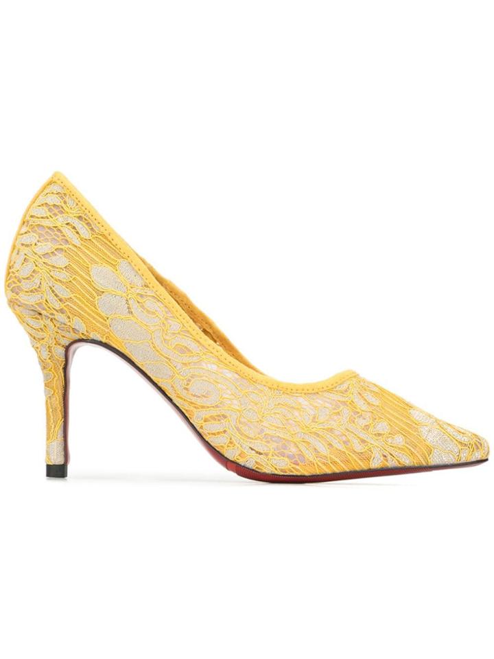 Loveless Lace Pumps - Yellow