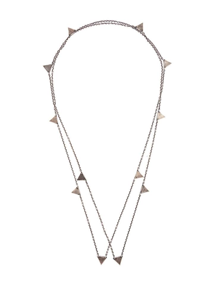 M. Cohen Triangle Pendant Necklace - Silver