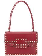 Valentino Valentino Garavani Rosso Rockstud Shoulder Bag, Women's, Red, Leather/metal (other)