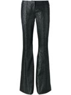 Faith Connexion Metallic (grey) Flared Trousers, Women's, Size: 36, Acetate/triacetate/metallized Polyester/cotton