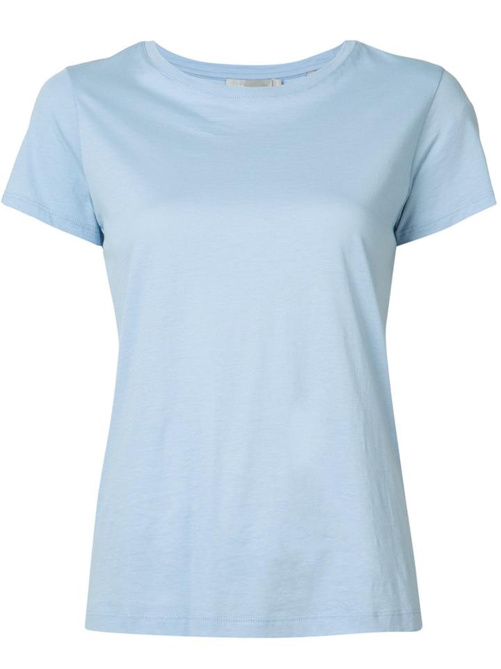 Vince Round Neck T-shirt, Women's, Size: Large, Blue, Cotton