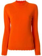 Blumarine Scalloped Sweater - Yellow & Orange