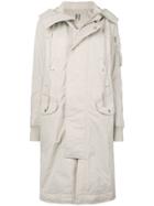 Rick Owens Drkshdw Long Parka Coat - Nude & Neutrals