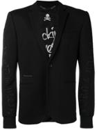 Philipp Plein Jersey Formal Blazer - Black