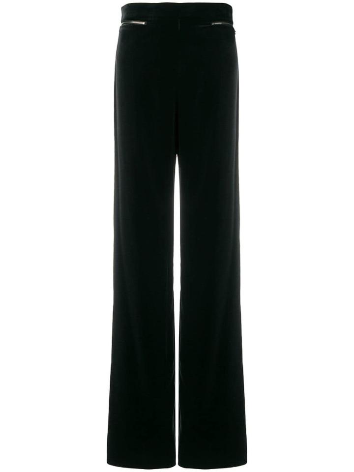 Max Mara High Waist Zip Detail Trousers - Grey