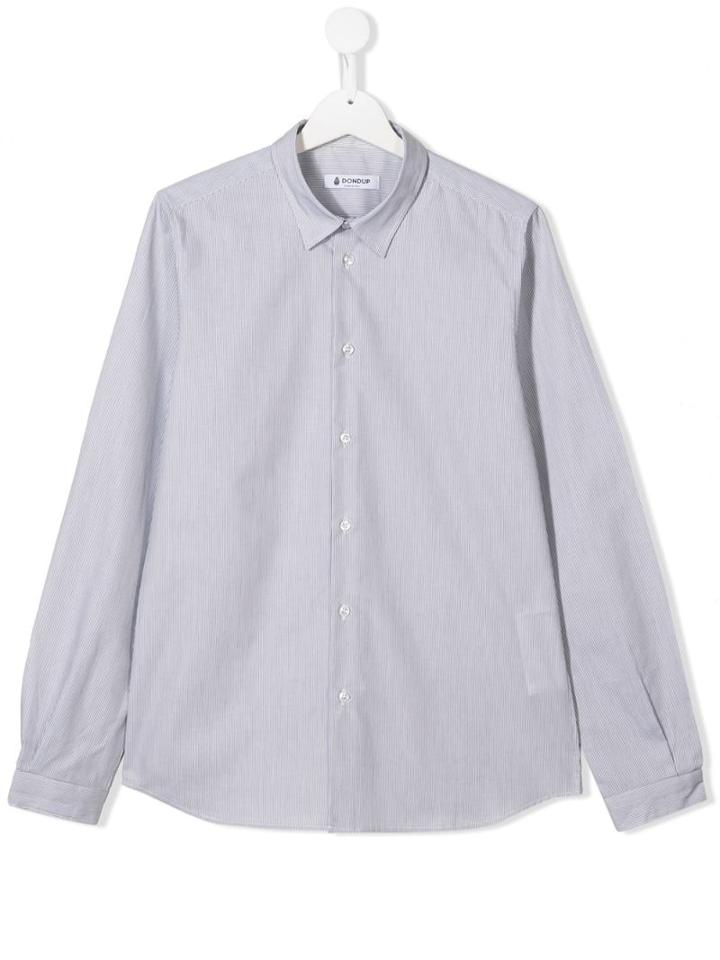 Dondup Kids Micro-stripe Shirt - White