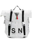 Undercover S N Printed Square Backpack - White