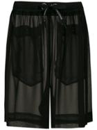 À La Garçonne Chiffon Shorts - Black