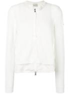 Moncler Mesh Knit Zipped Cardigan, Women's, Size: Small, White, Viscose/polyester