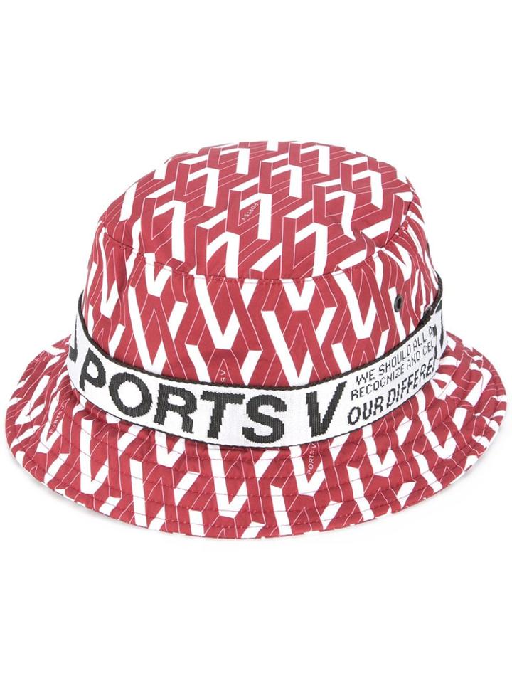 Ports V Two Tone Sun Hat - Red